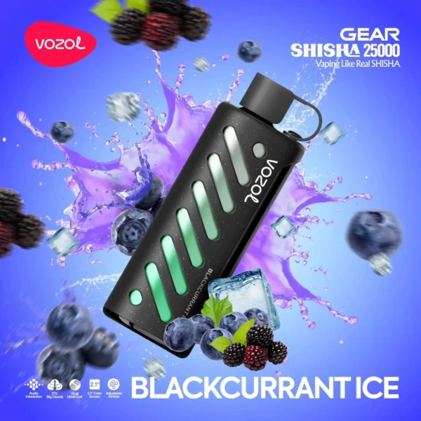 Vozol Gear 25000 Blackcurrant Ice - Vozol Gear Shisha 25000, Puff Bar - 1.195,00 ₺