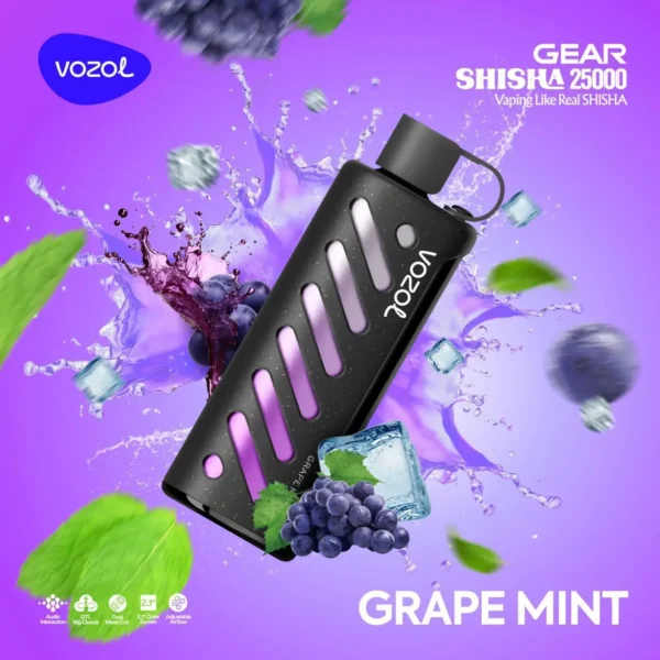 Vozol Gear Shisha 25000 Grape Mint - Vozol Gear Shisha 25000, Puff Bar - 1.195,00 ₺